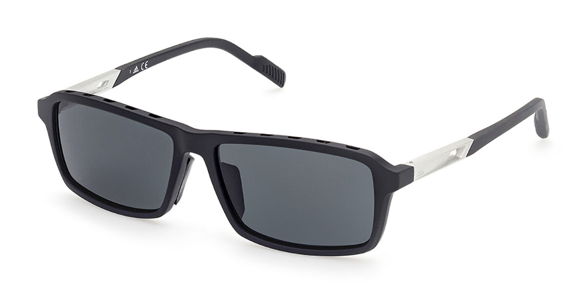 Adidas Sport SP0049 Polarized 02A, Black frame, Dark Grey Polarized lenses