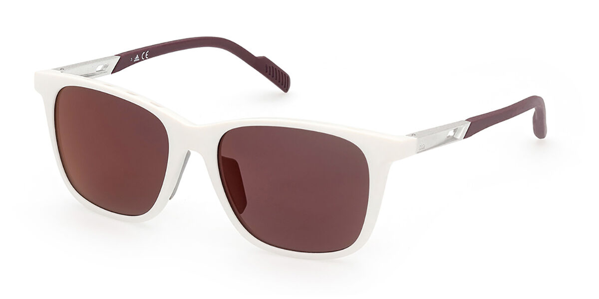 Adidas Sport SP0051 24L, White frame, Dark Brown Mirror lenses