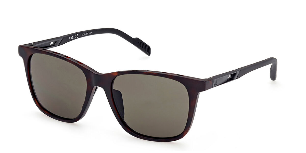 Adidas Sport SP0051 52N, Tortoiseshell frame, Green lenses