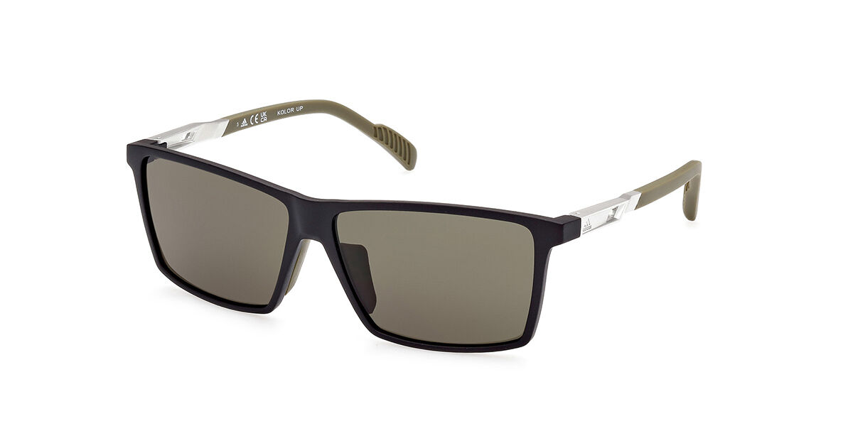 Adidas Sport SP0058 02N, Black frame, Green lenses