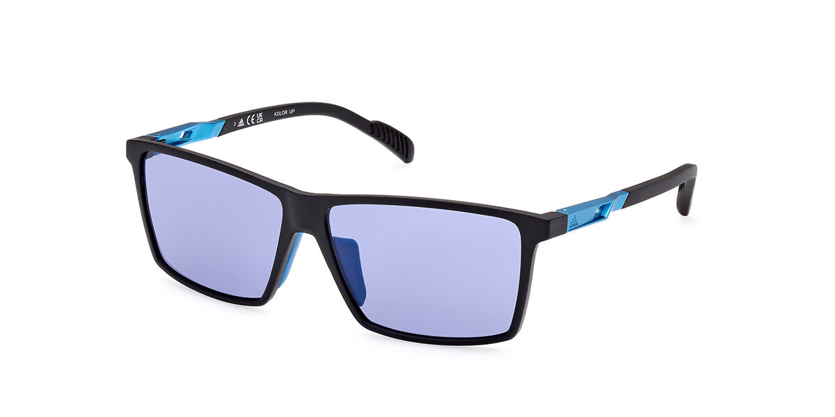 Adidas Sport SP0058 02V, Black frame, Blue lenses
