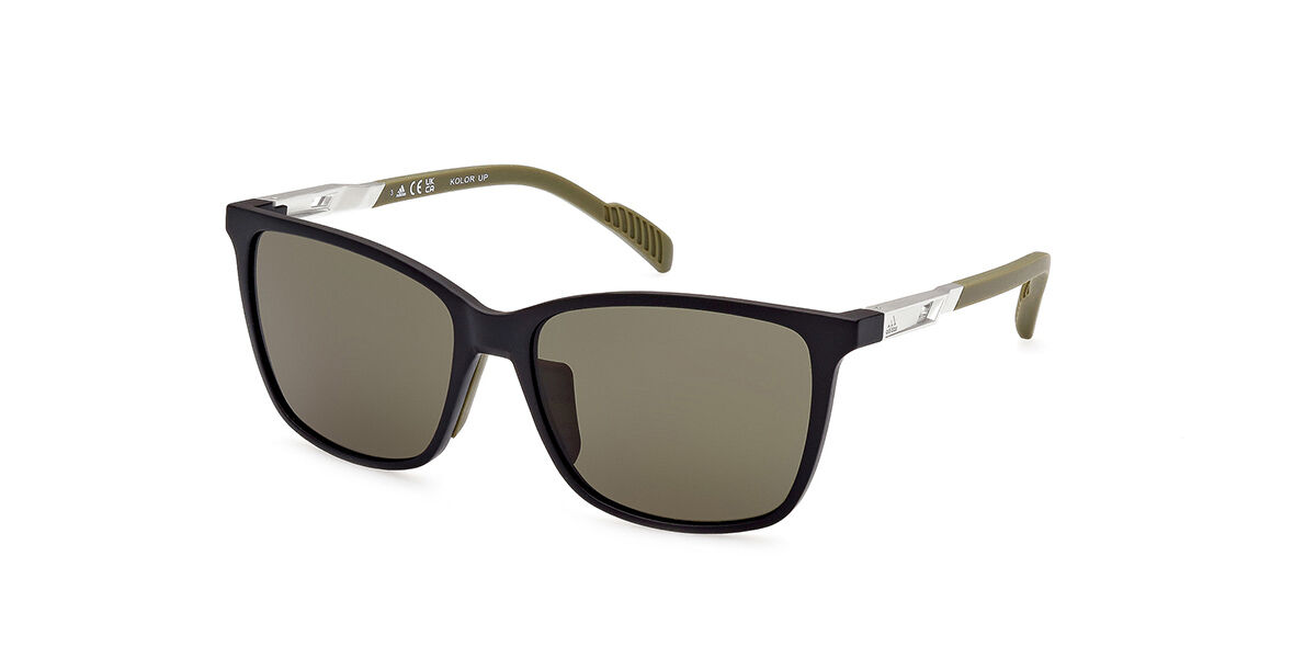 Adidas Sport SP0059 02N, Black frame, Green lenses