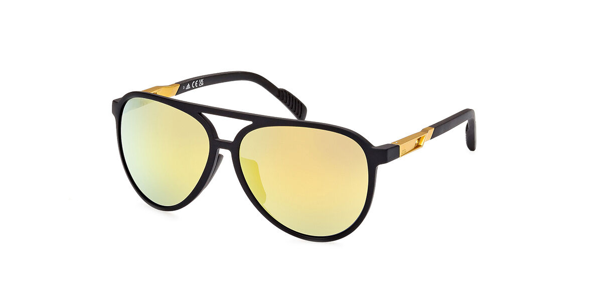 Adidas Sport SP0060 02G, Black frame, Brown Mirror lenses