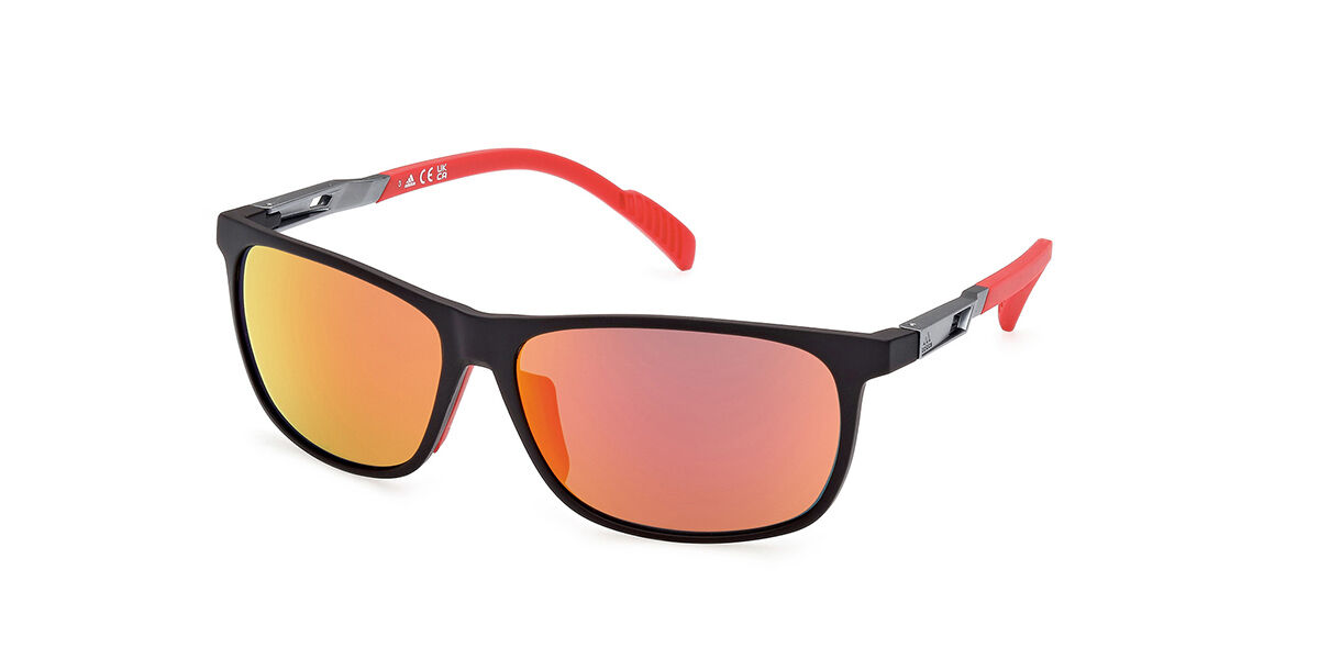 Adidas Sport SP0061 02L, Black frame, Roviex Mirror lenses
