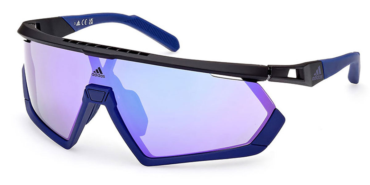 Adidas Sport SP0054/S 02Z, Blue frame, Gradient Purple Mirror lenses