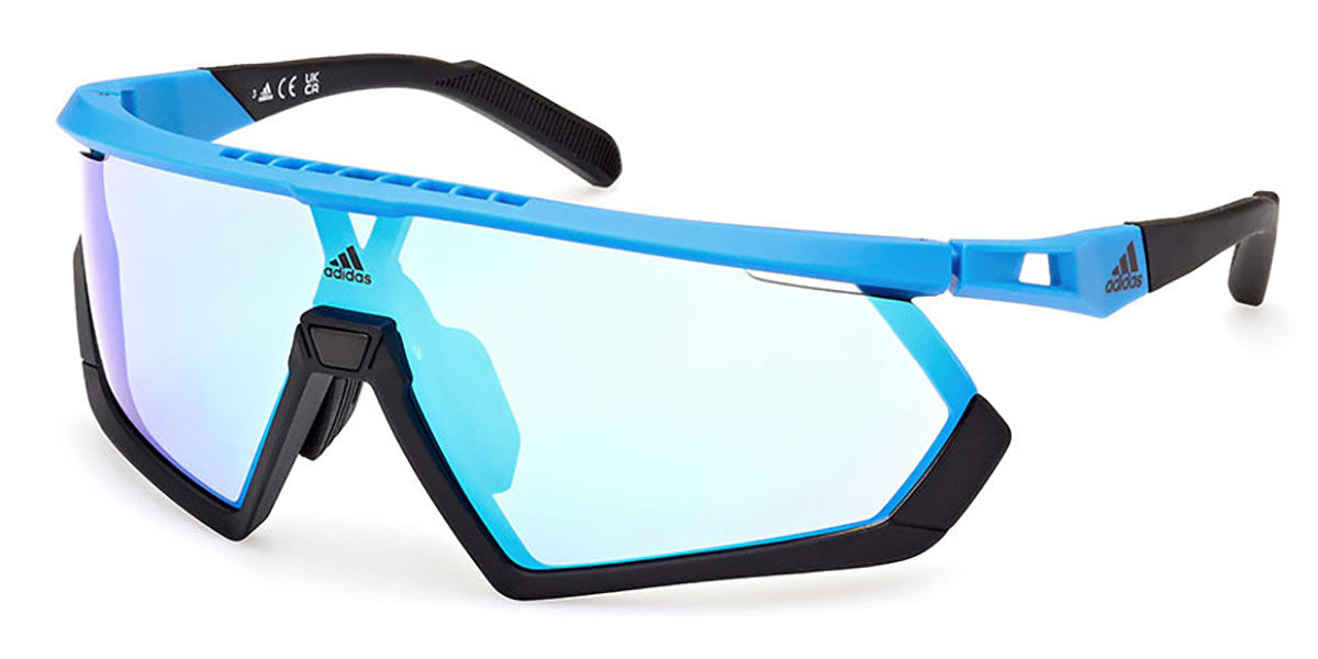 Adidas Sport SP0054/S 91X, Blue frame, Blue Mirror lenses