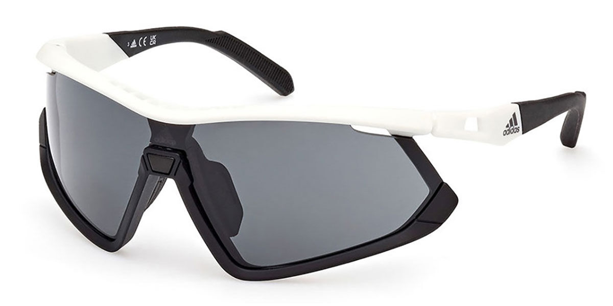 Adidas Sport SP0055 24A, White frame, Smoke Grey lenses