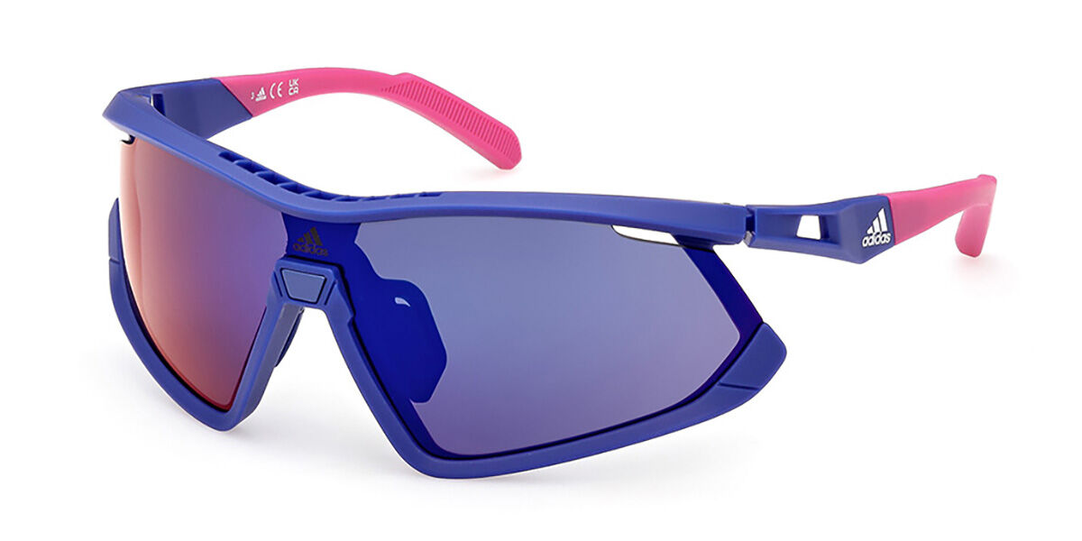 Adidas Sport SP0055 91Z, Blue frame, Gradient Purple Mirror lenses