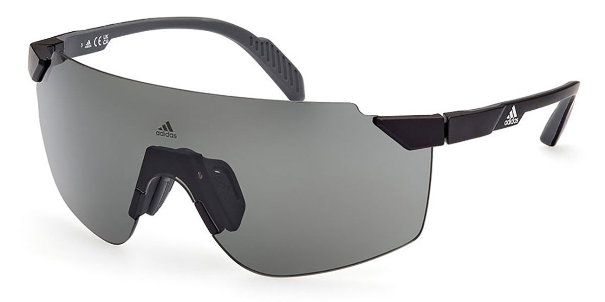 Adidas Sport SP0056 02A, Black frame, Smoke Grey lenses