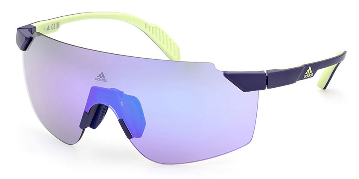 Adidas Sport SP0056 92Z, Blue frame, Puple Mirror lenses