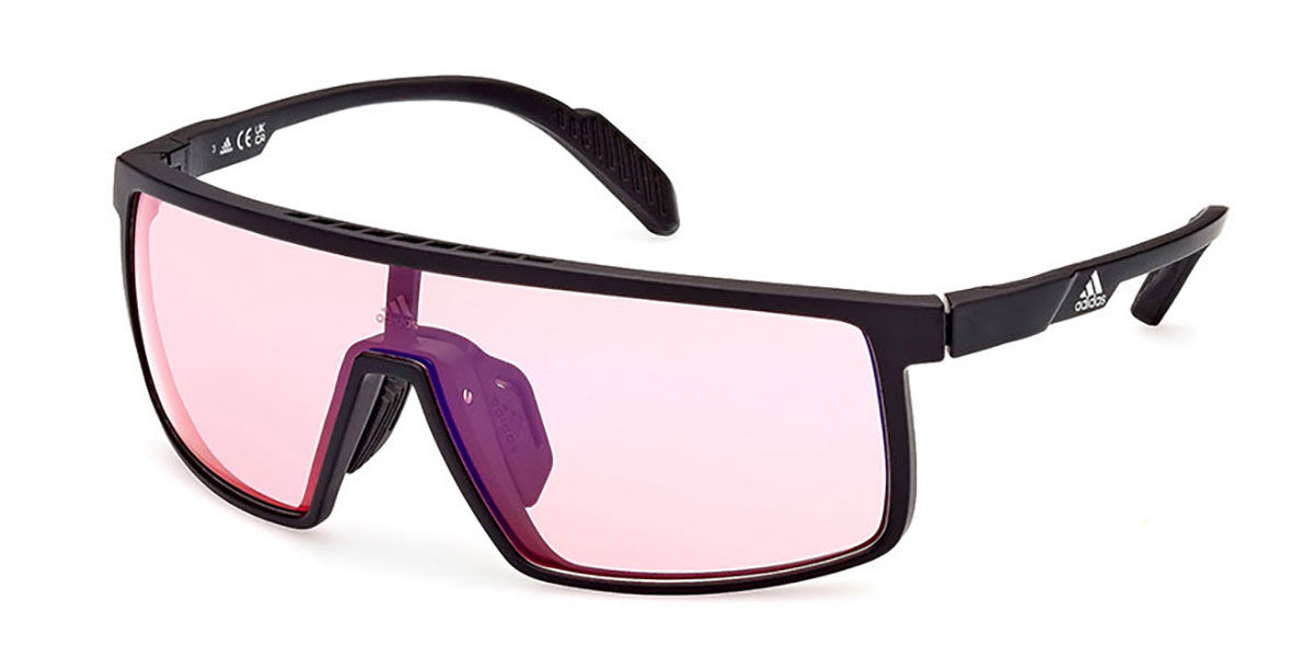 Adidas Sport SP0057 02L, Black frame, Grey Brown Mirror lenses