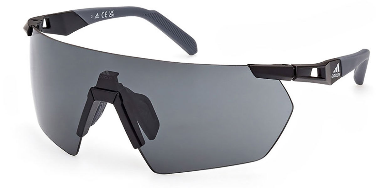 Adidas Sport SP0062 02A, Black frame, Smoke Grey lenses