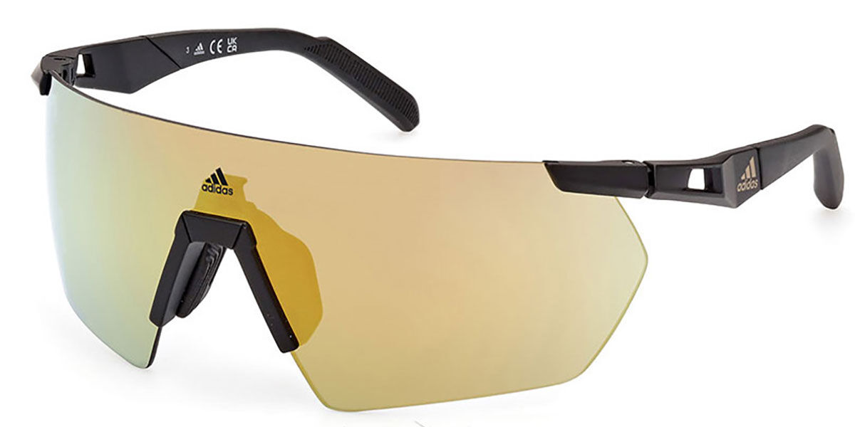 Adidas Sport SP0062 02G, Black frame, Brown Mirror lenses