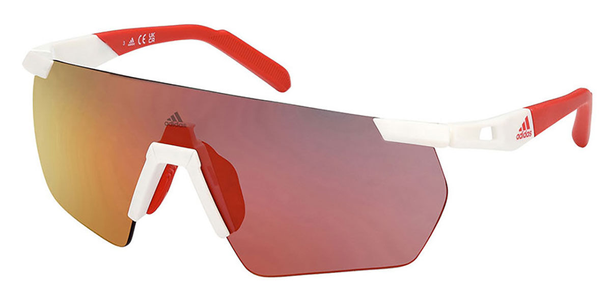 Adidas Sport SP0062 24L, White frame, Roviex Mirror lenses