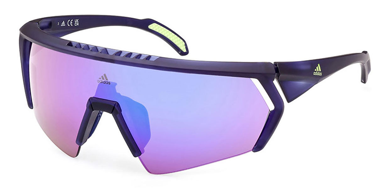Adidas Sport SP0063 92Z, Blue frame, Gradient Purple Mirror lenses