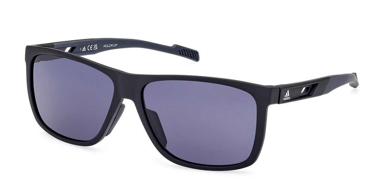 Adidas Sport SP0067 02A, Black frame, Smoke Blue lenses