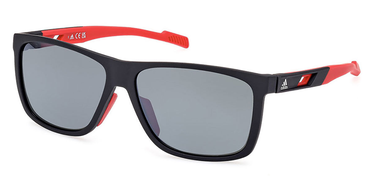 Adidas Sport SP0067 Polarized 05D, Black frame, Smoke Grey lenses