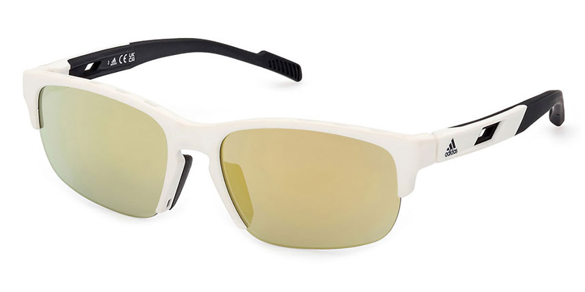 Adidas Sport SP0068 24G, White frame, Brown Mirror lenses