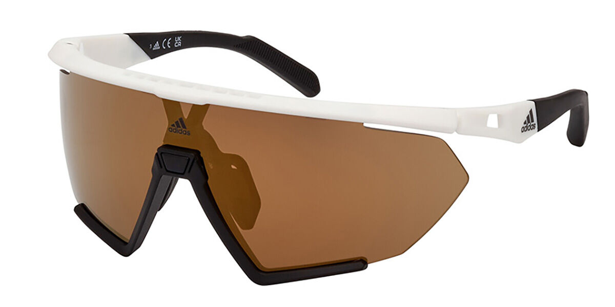 Adidas Sport SP0071 CMPT AERO LI 24G, White frame, Brown Mirror lenses