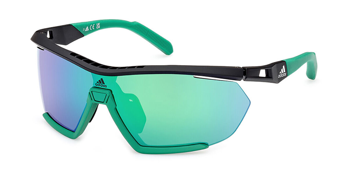 Adidas Sport SP0072 CMPT AERO LI 05Q, Green frame, Green Mirror lenses