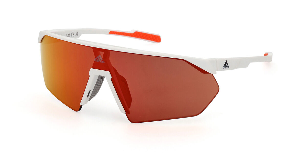 Adidas Sport Sp0076 PRFM Shield 21L, White frame, Roviex Mirror lenses