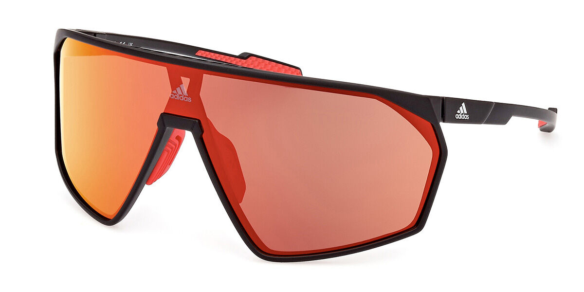 Adidas Sport SP0073 PRFM Shield 02L, Black frame, Roviex Mirror lenses
