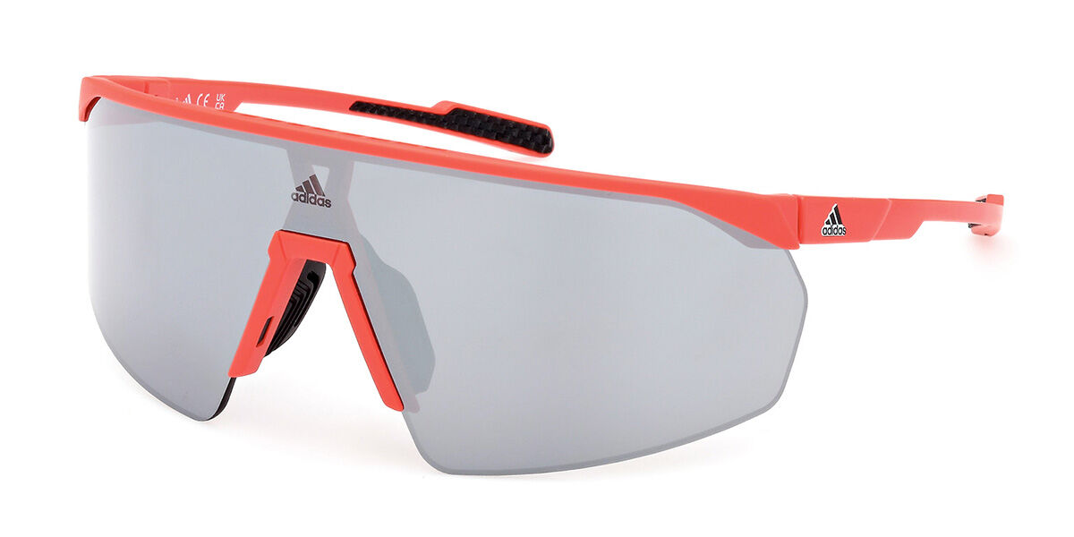 Adidas Sport SP0075 PRFM Shield 67C, Red frame, Smoke Grey Mirror lenses