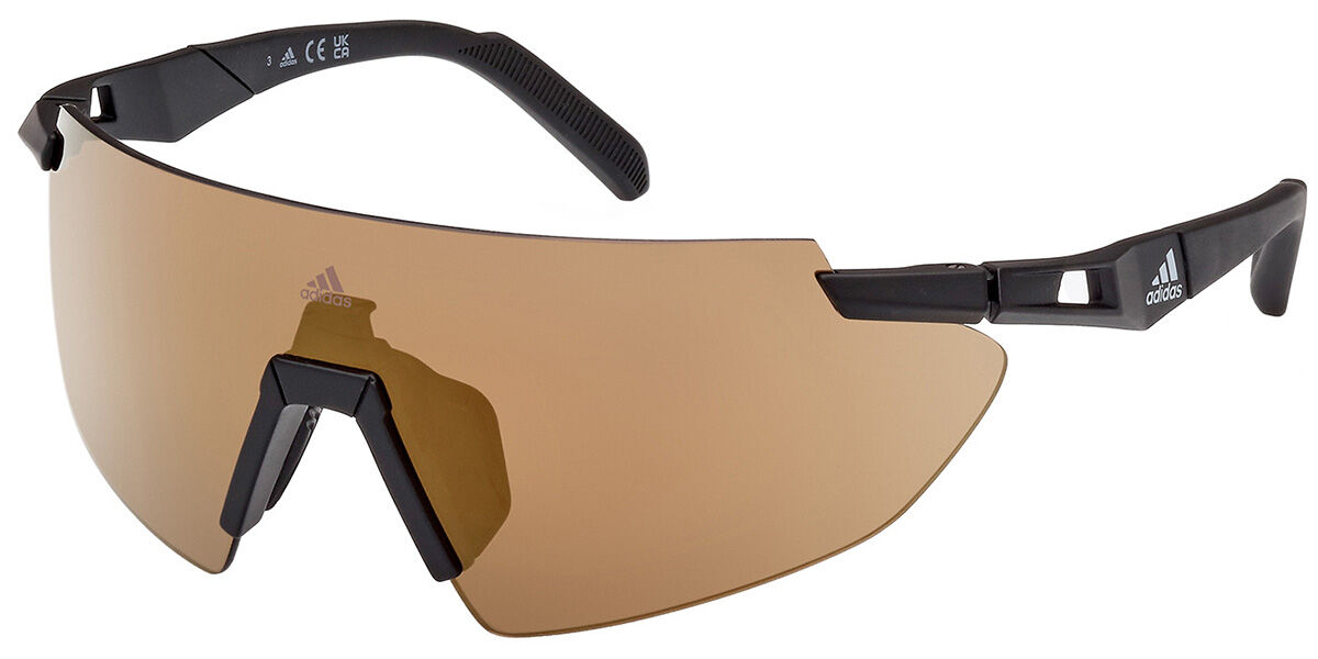 Adidas Sport SP0077 CMPT AERO UL 02G, Black frame, Brown Mirror lenses