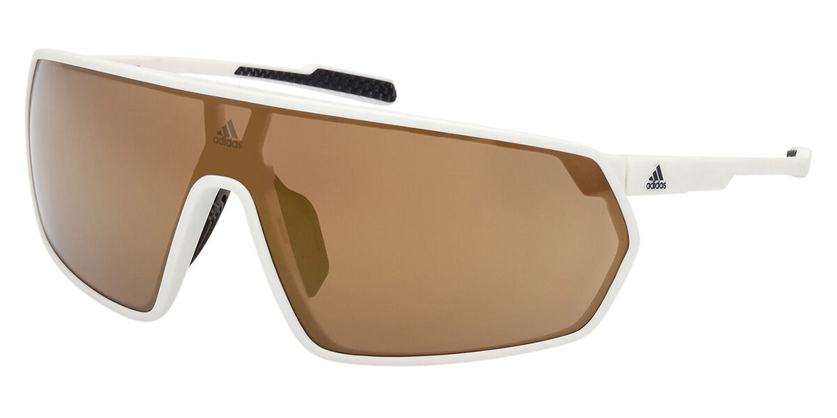 Adidas Sport Sp0088 PRFM Shield 24G, White frame, Brown Mirror lenses