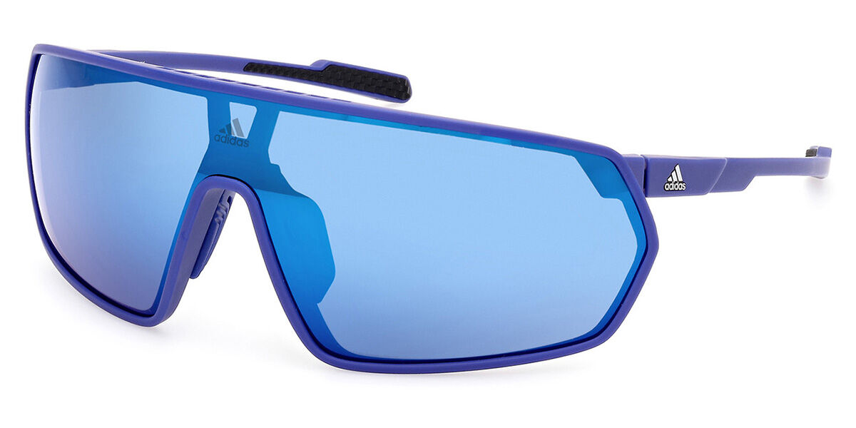 Adidas Sport Sp0088 PRFM Shield 91Q, Blue frame, Green Mirror lenses