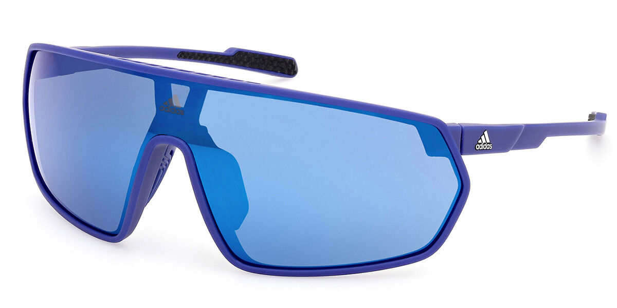 Adidas Sport Sp0089 PRFM Shield 91Q, Blue frame, Blue Mirror lenses