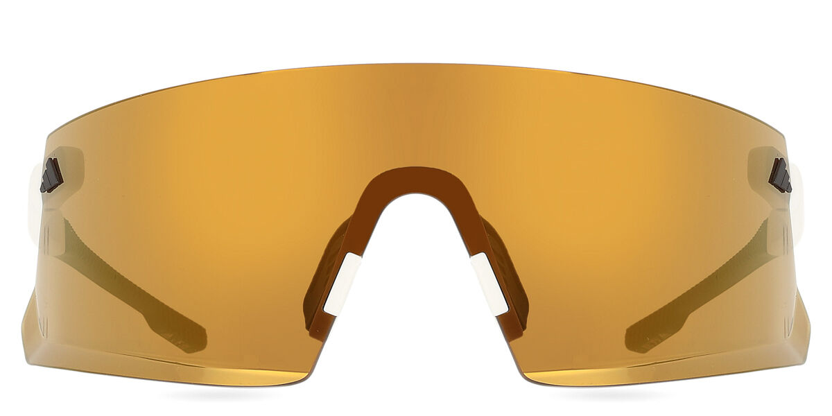Adidas Sport SP0090 21G, White frame, Brown Mirror lenses