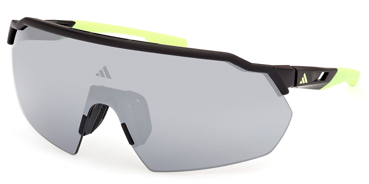 Adidas Sport SP0093 02C, Black frame, Smoke Grey Mirror lenses