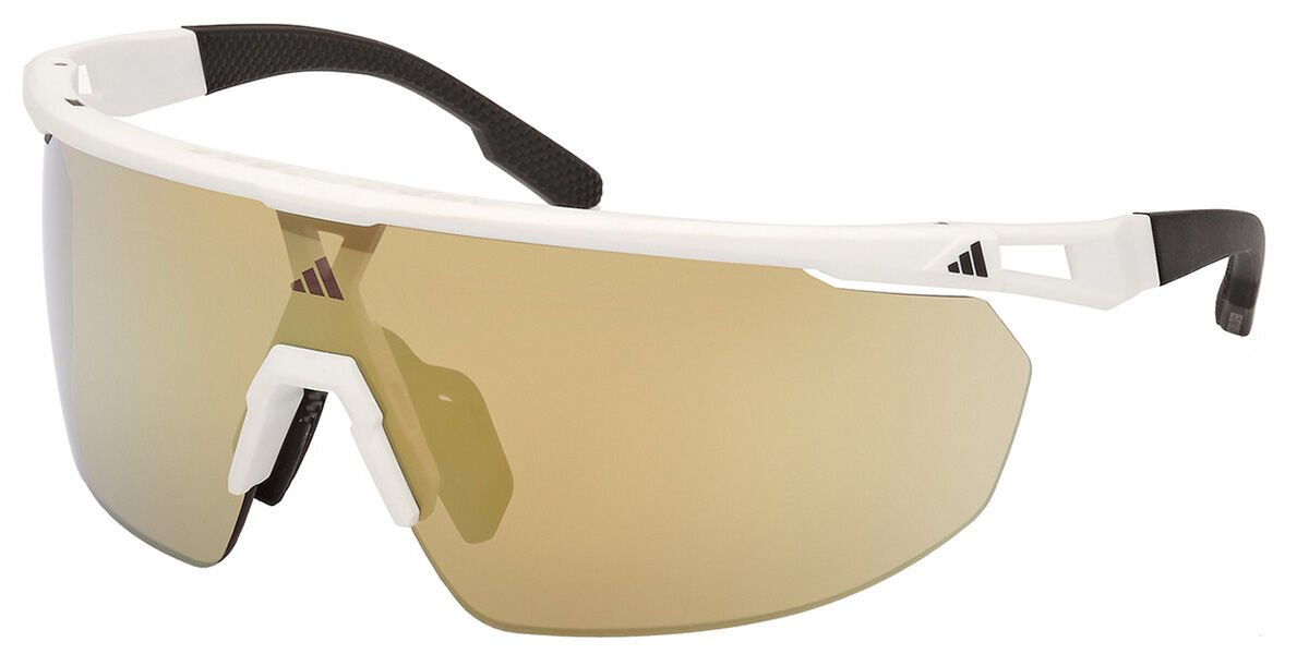 Adidas Sport SP0095 21G, White frame, Brown Mirror lenses