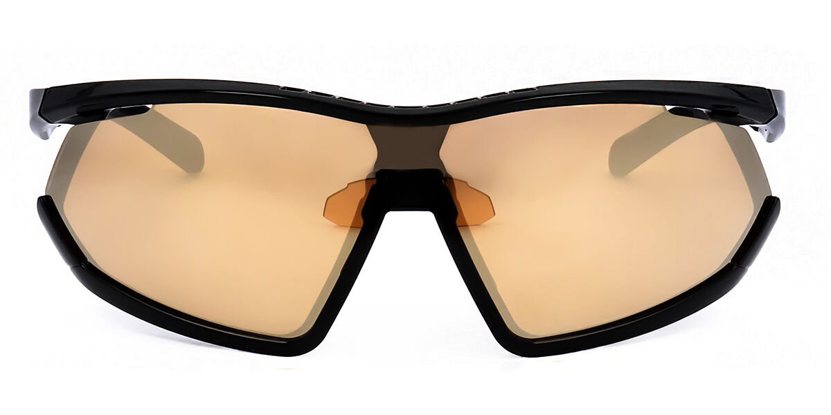 Adidas Sport SP0002-F Asian Fit 01G, Black frame, Brown Mirror lenses
