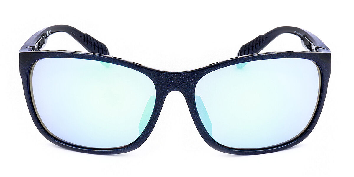 Adidas Sport SP0014-F Asian Fit 91Q, Blue frame, Blue Green Mirror lenses