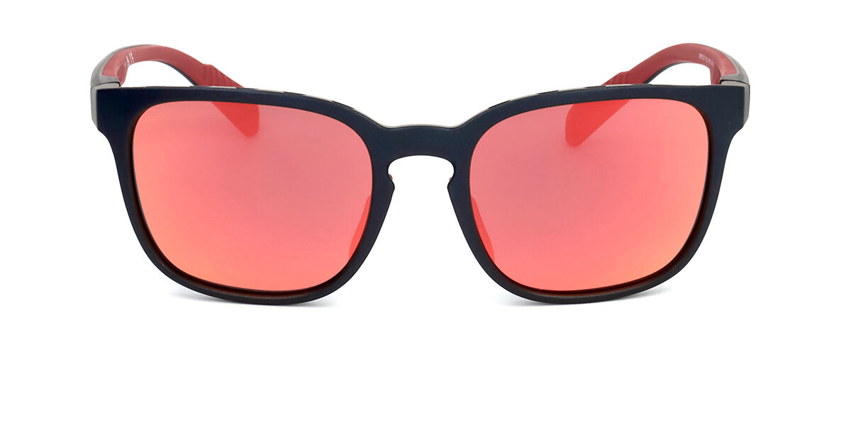 Adidas Sport SP0033-F Asian Fit 02L, Black frame, Roviex Red Mirror lenses