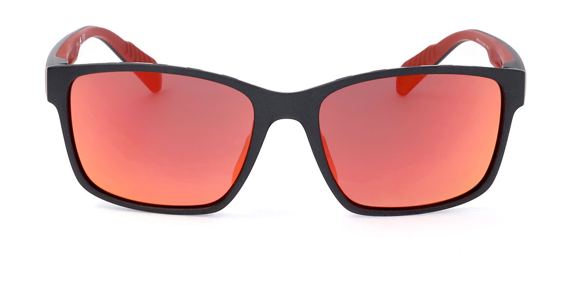 Adidas Sport SP0035-F Asian Fit 02L, Black frame, Roviex Red Mirror lenses