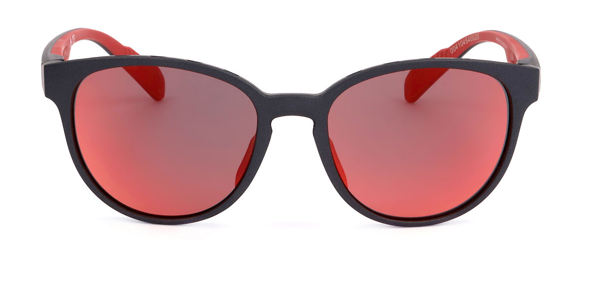 Adidas Sport SP0036-F Asian Fit 02L, Black frame, Roviex Red Mirror lenses