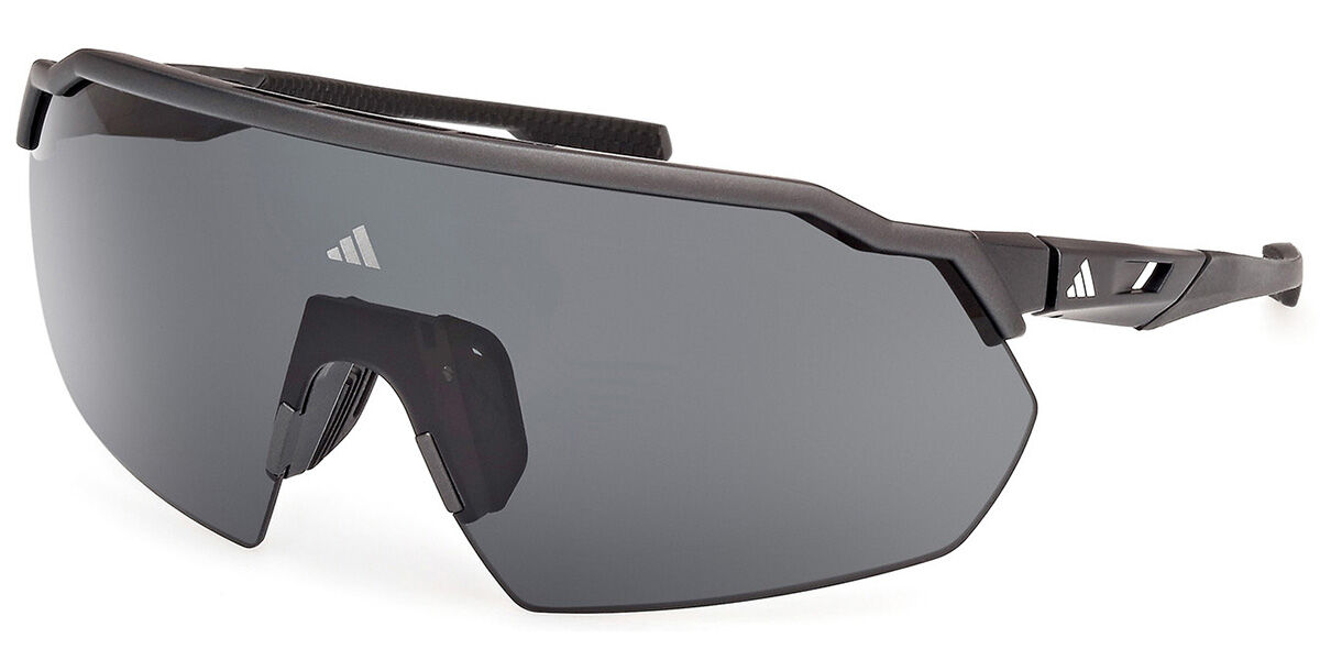 Adidas Sport SP0093 Polarized 02D, Black frame, Smoke Grey Polarized lenses