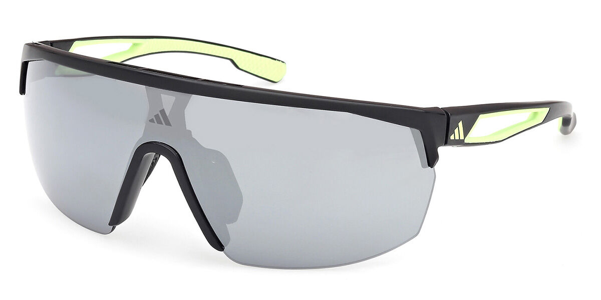 Adidas Sport SP0099 02C, Black frame, Grey Mirror lenses