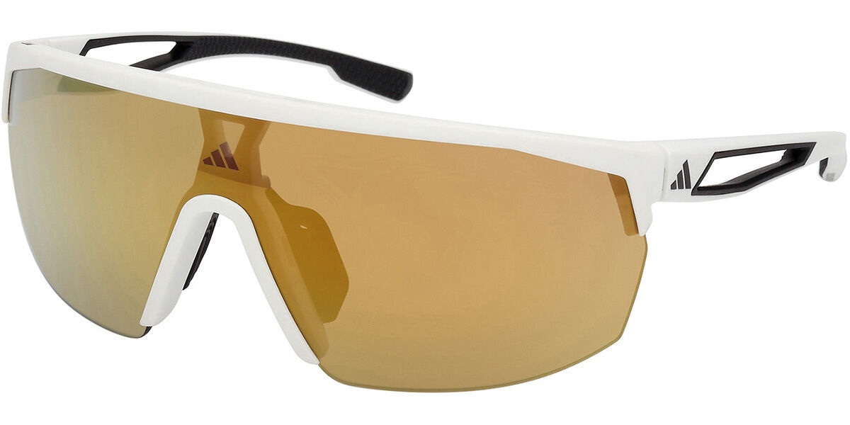 Adidas Sport SP0099 21G, White frame, Brown Mirror lenses