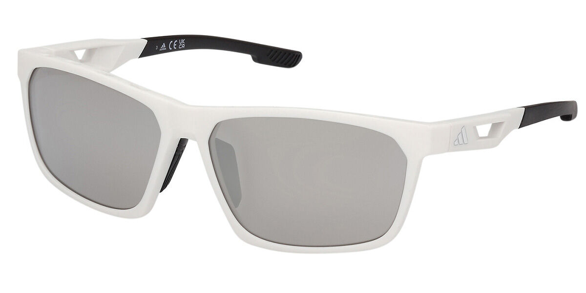 Adidas Sport SP0101 21C, White frame, Grey Mirror lenses