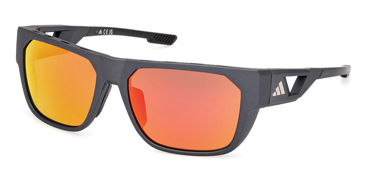 Adidas Sport SP0102 02L, Black frame, Roviex Mirror lenses