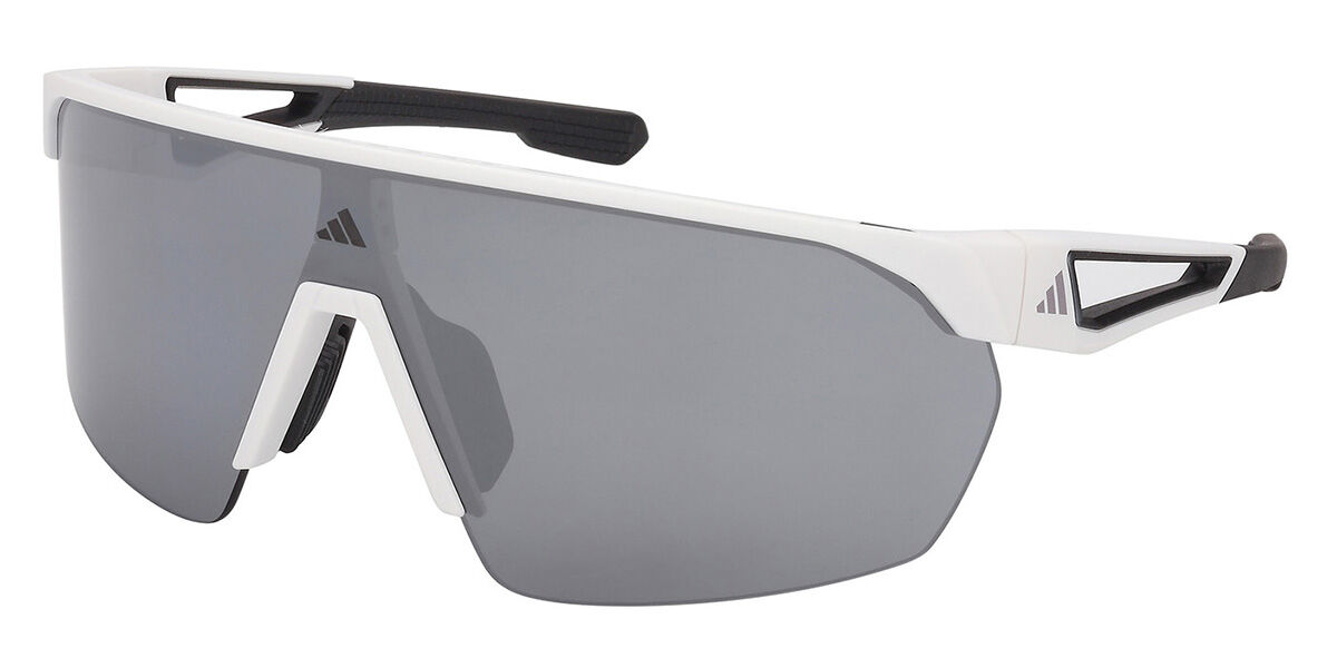 Adidas Sport SP0103 21C, White frame, Grey Mirror lenses