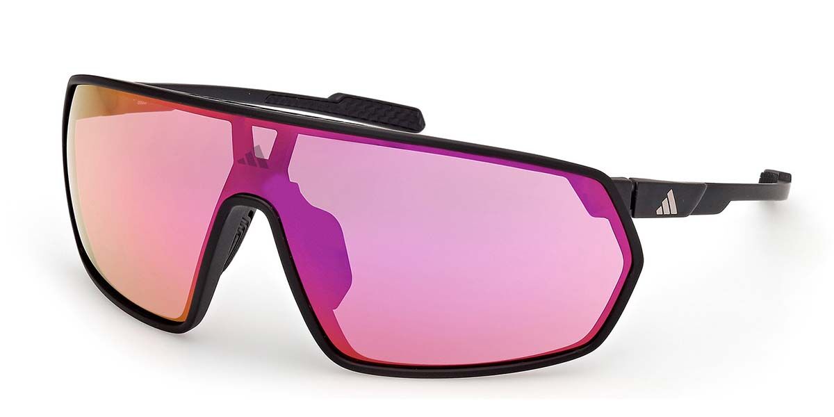 Adidas Sport SP0088 02Z, Black frame, Purple Mirror lenses