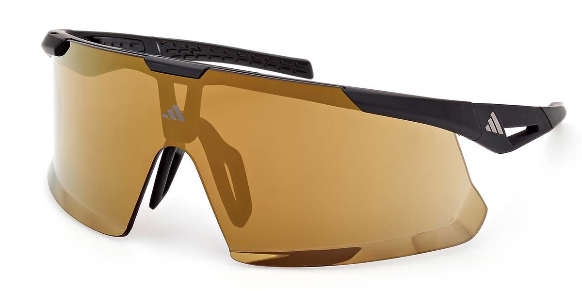 Adidas Sport SP0106 02G, Black frame, Brown Mirror lenses
