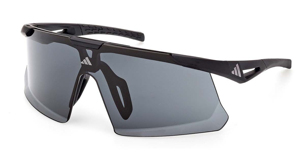 Adidas Sport SP0107 02A, Black frame, Grey lenses
