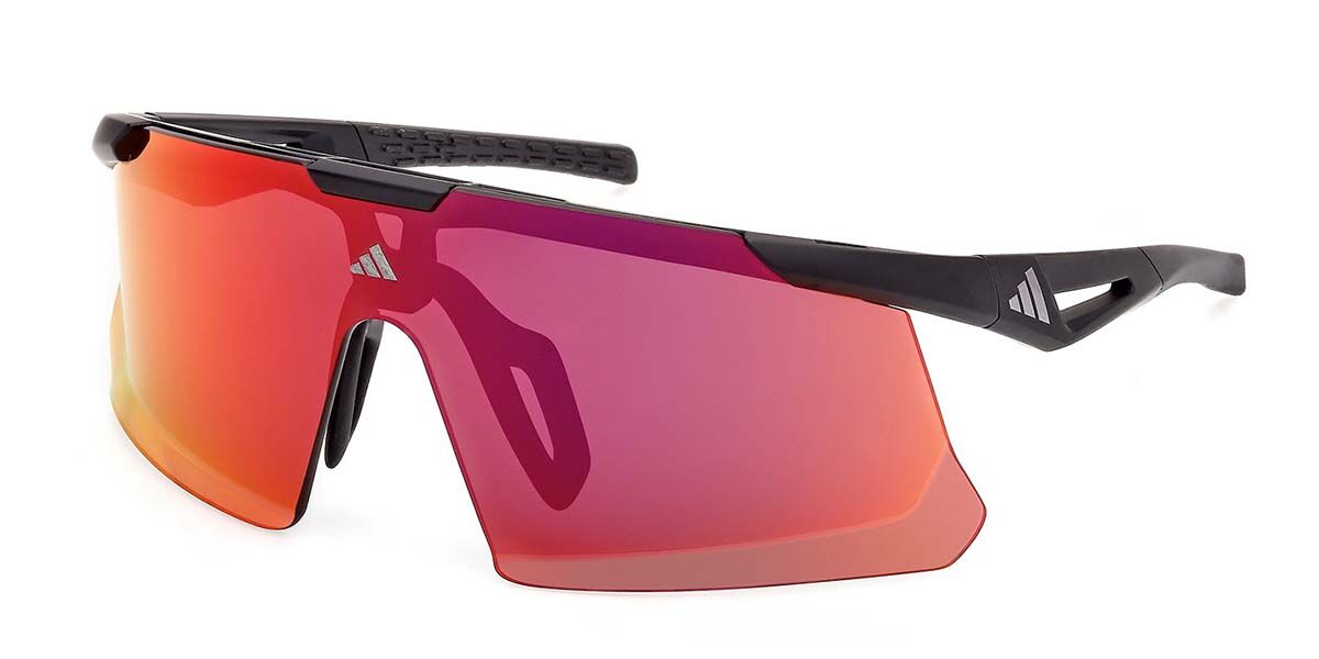 Adidas Sport SP0107 02L, Black frame, Roviex Red Mirror lenses