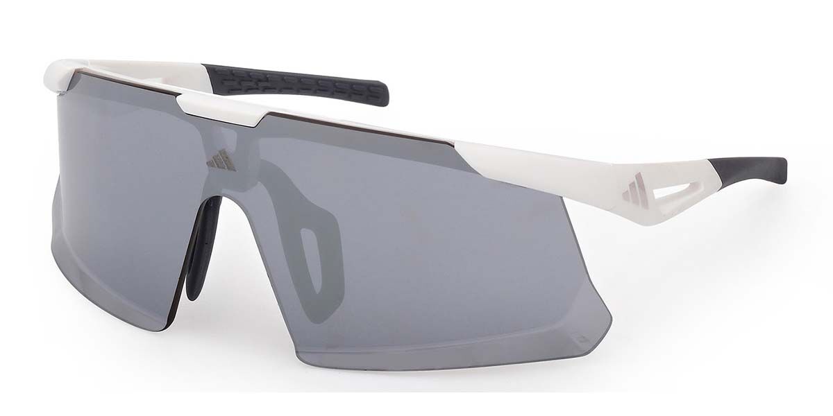 Adidas Sport SP0107 21C, White frame, Grey Mirror lenses